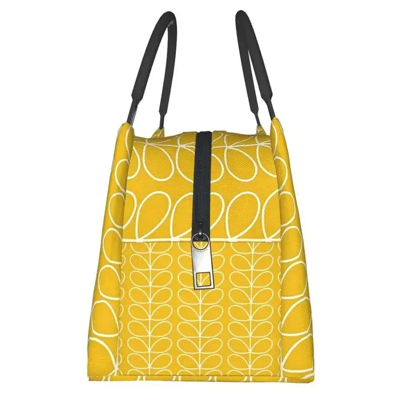 Orla Kiely geïsoleerde lunchtas met lineaire steel voor schoolkantoor Scandinavische bloemen herbruikbare koeler thermische lunchbox dames