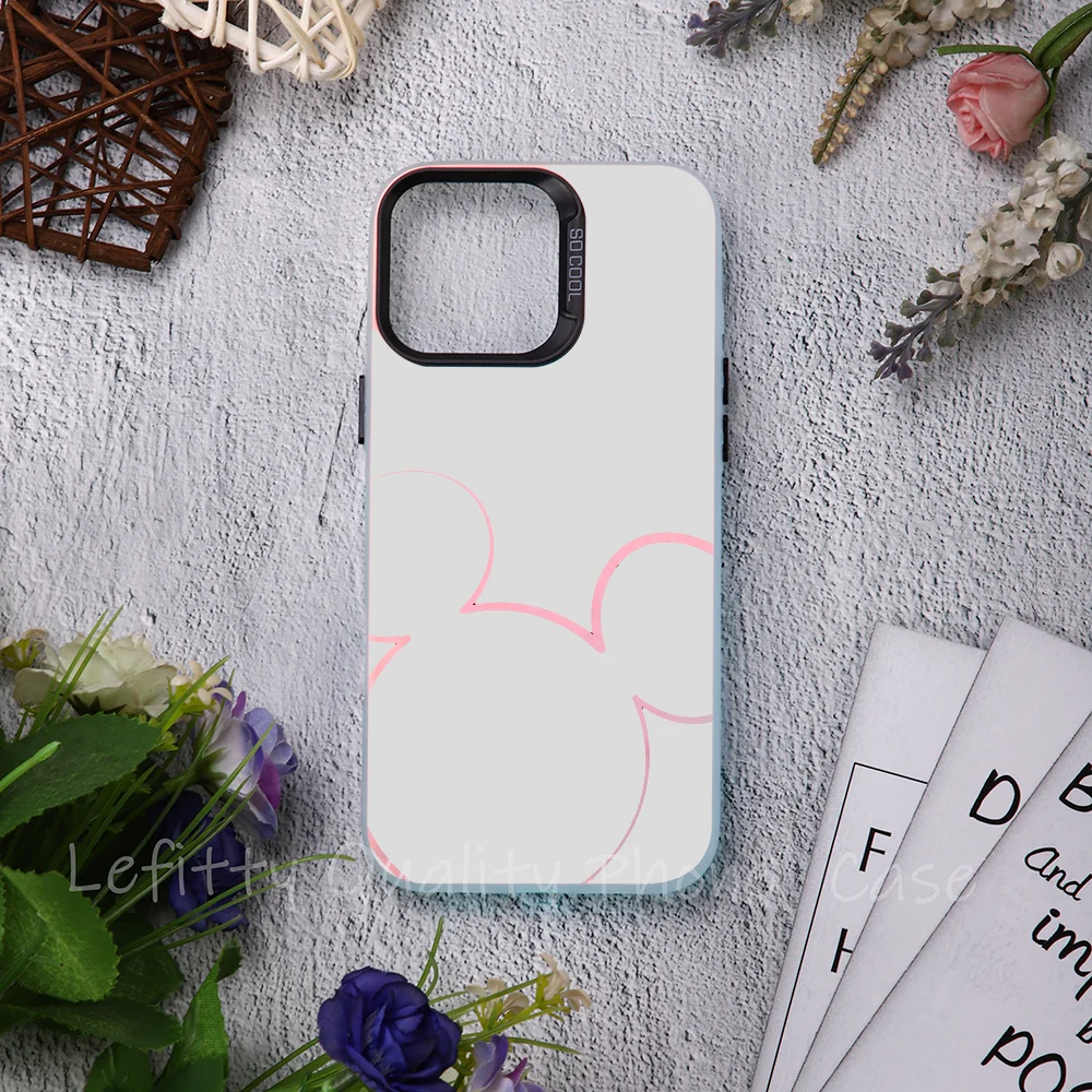 

Mickeys Minnies Cartoon Phone Case Laser Metallic For iPhone 16 15 14 13 12 11 Pro Max Matte Aurora Multicolor gradient Cover