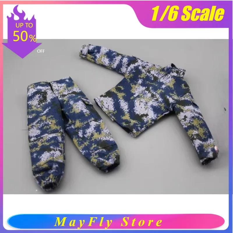

Камуфляжный костюм 1/6 с жилетом | Декоративная модель мужской солдатской формы для фигурок-кукол высотой 27 см