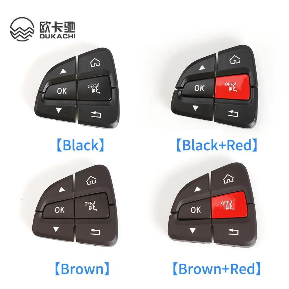 1 Pair Car Steering Wheel Switch Control Buttons For Mercedes W205 W253 C GLC Class C200 C220 C260 GLC250 GLC300 2015-2021