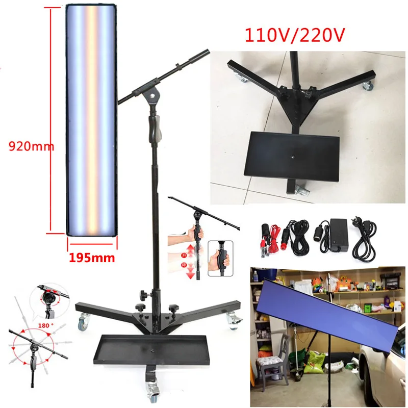 

Three Corner Strip Wheel Bracket Six Color Adjustable Flat Lights Car Dent Dings Repair Parts Dent Detection