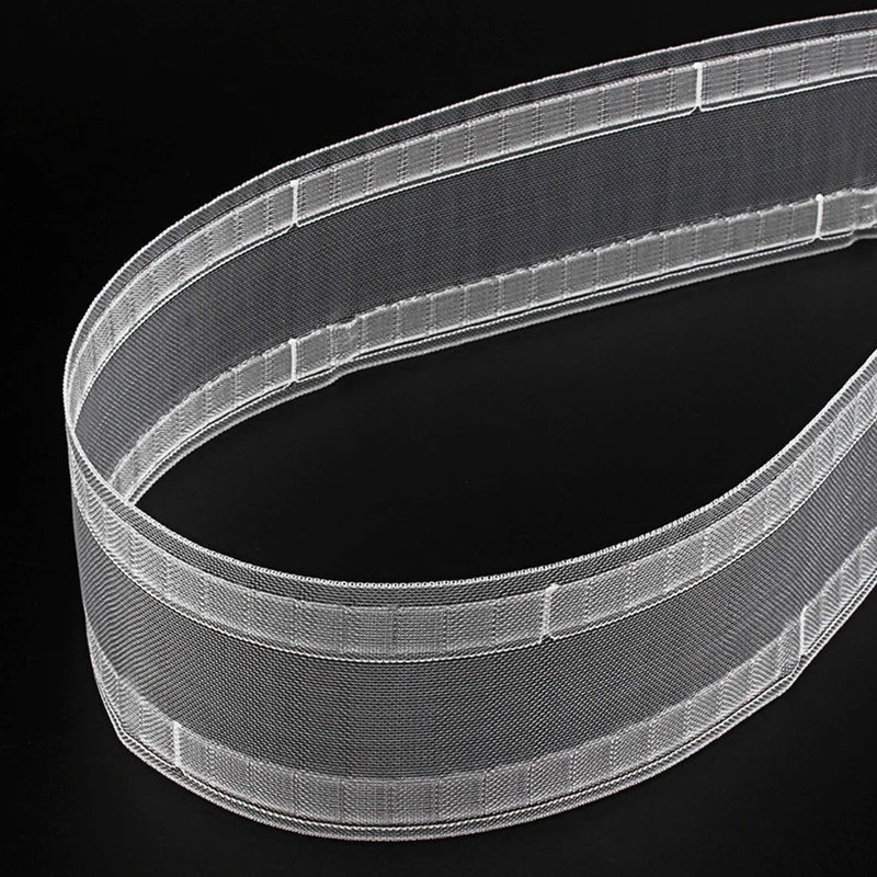 75mm Width Wave Curtain Tape S Fold Transparent Tape Wave Heading Tape for Curtain Hook Ripple Fold Curtain Accessories