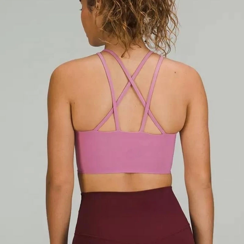 Women High Neck Comfort Padded Compression Lightweight Yoga Bra New Sexy Gym Sports Outdoor Running Yoga Bra