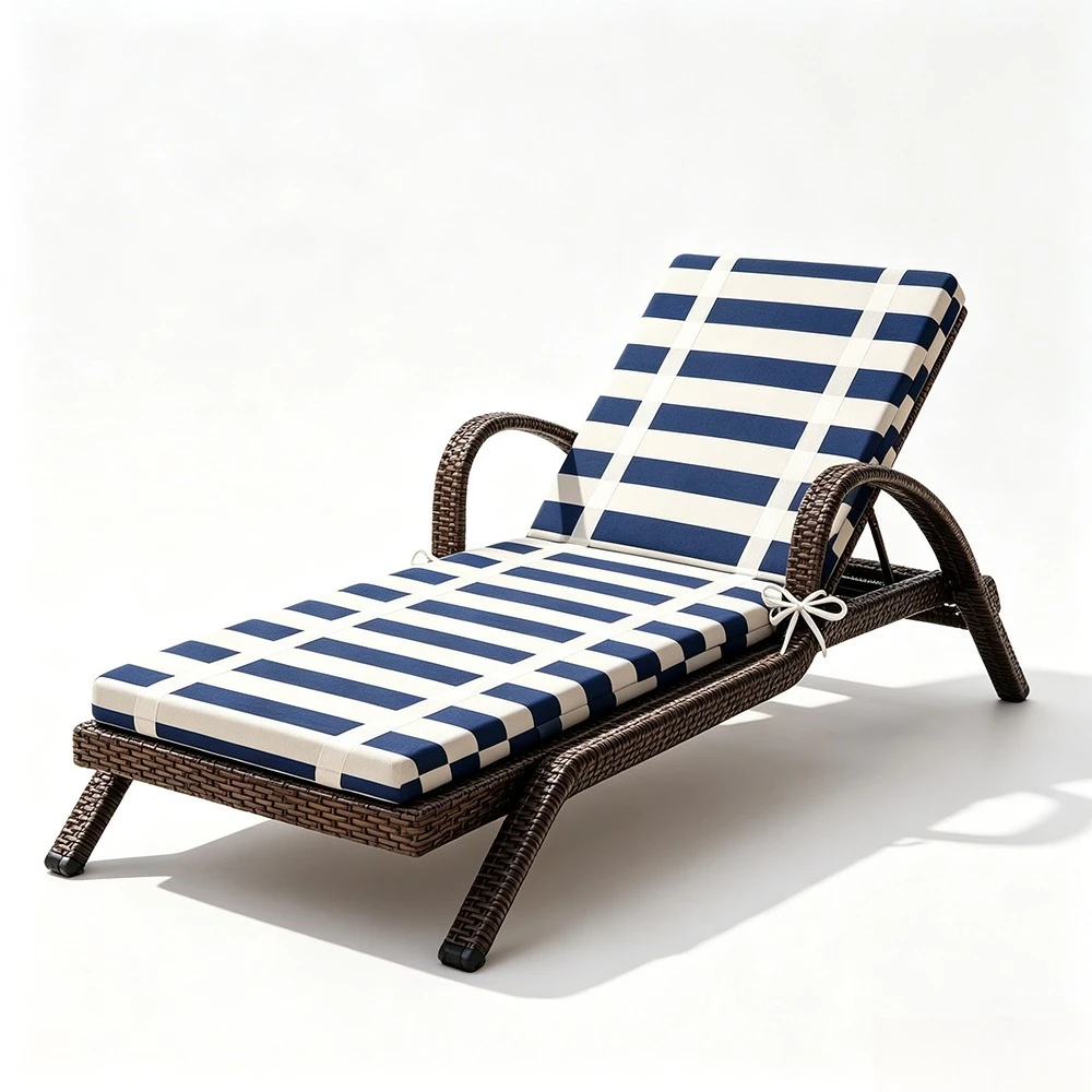 Palm Tree Lounge Chair Cushion ，hotel Pool Patiobeach Outdoor Terrace、villa Sun Recliner、resort Lounge Chair Pad with Tie Straps