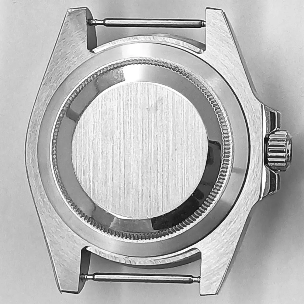 40.5 مللي متر الفرعية صالح NH-35-36 حركة الرجال الفضة حالة الياقوت ساعة صندوق معدني 50 متر مقاوم للماء أجزاء الساعة والاكسسوارات