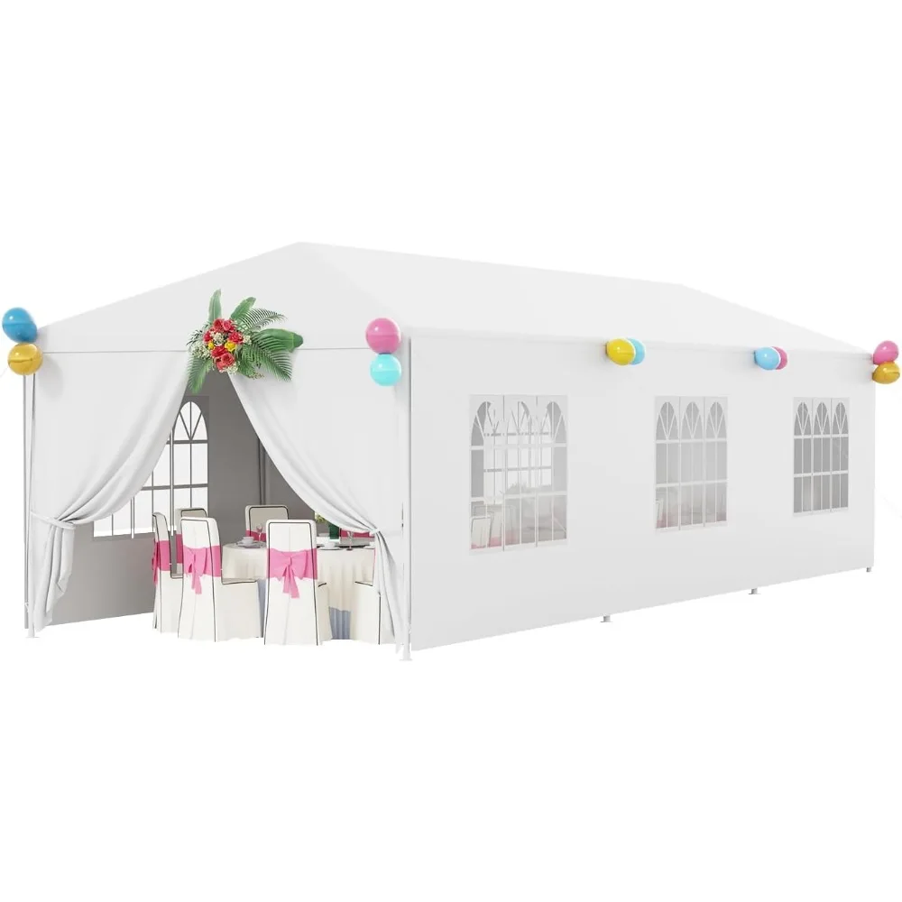 

Party Tent 10x30 Outdoor Gazebo Canopy with 8 Removable Sidewalls, Waterproof Wedding, Patio, – UV Protection for Events & Gath