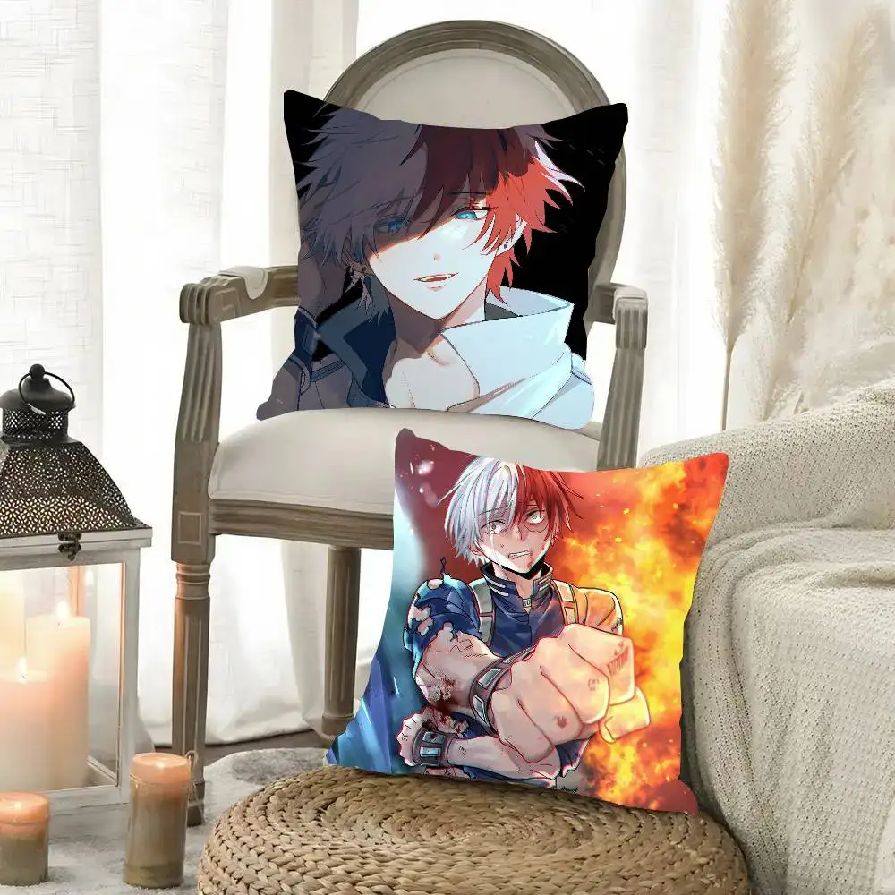 T-Todoroki S-Shoto Pillow Case Fashion Square Pillowcase Bedroom Sofa Room Ins Decoration Leisure