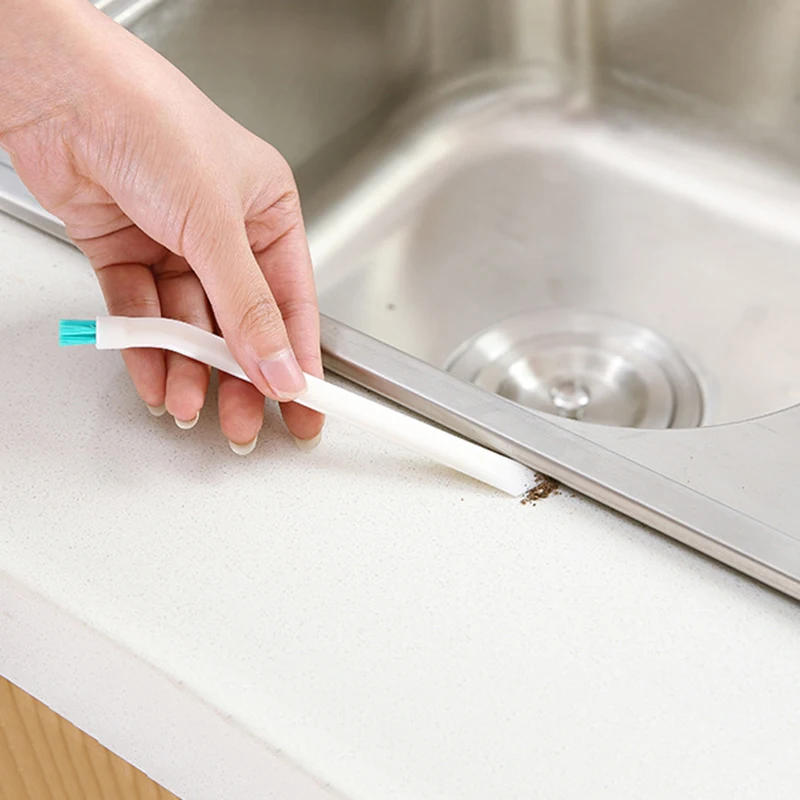 Multifunktionale tragbare Flaschennippel-Reinigungsbürste mit zwei Köpfen und Schwanzschaber, Tassendeckel-Reinigungsbürste für abgestorbene Ecken, Spaltbr