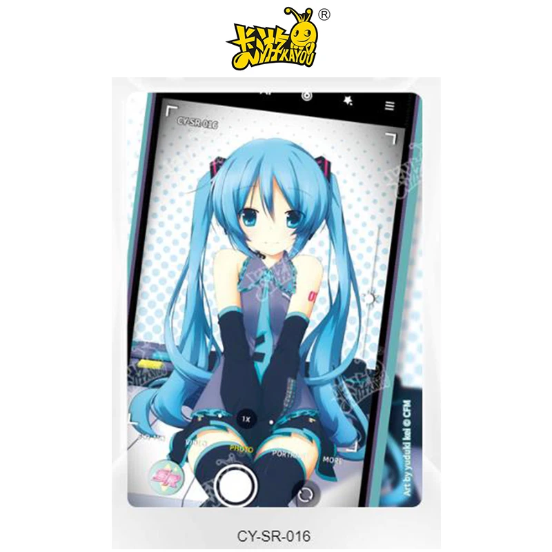 Kayou SR (001-024) series Collection card Anime characters Hatsune Miku Kagamine Rin Bronzing flash card Game toy Christmas gift