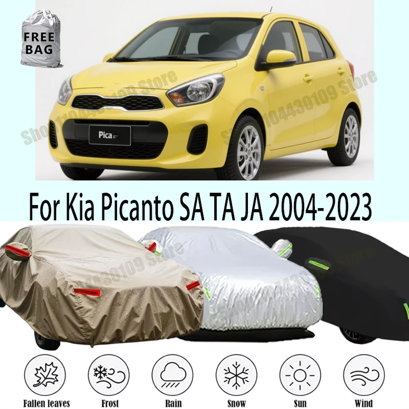 

Чехол для автомобиля Kia Picanto SA TA JA 2004-2023, защитный чехол для улицы, от снега, солнца, водонепроницаемый, пылезащитный, УФ-защита для экстерьера автомобиля