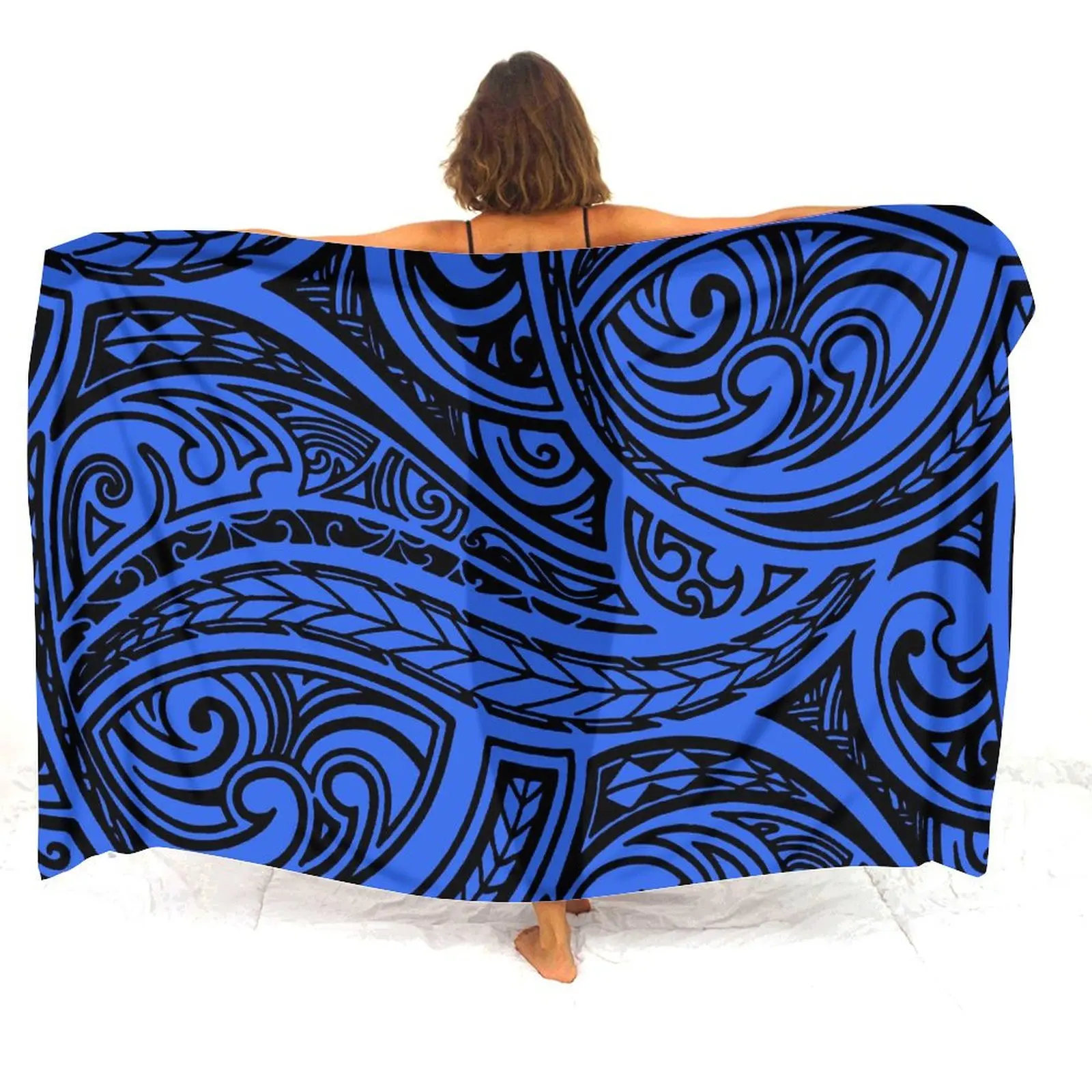 Customized Beach Pareo For Women Sarong Fashionable Polynesian Sunbathing Wrap Beach Bikini Exquisite Sun-Protective Apron