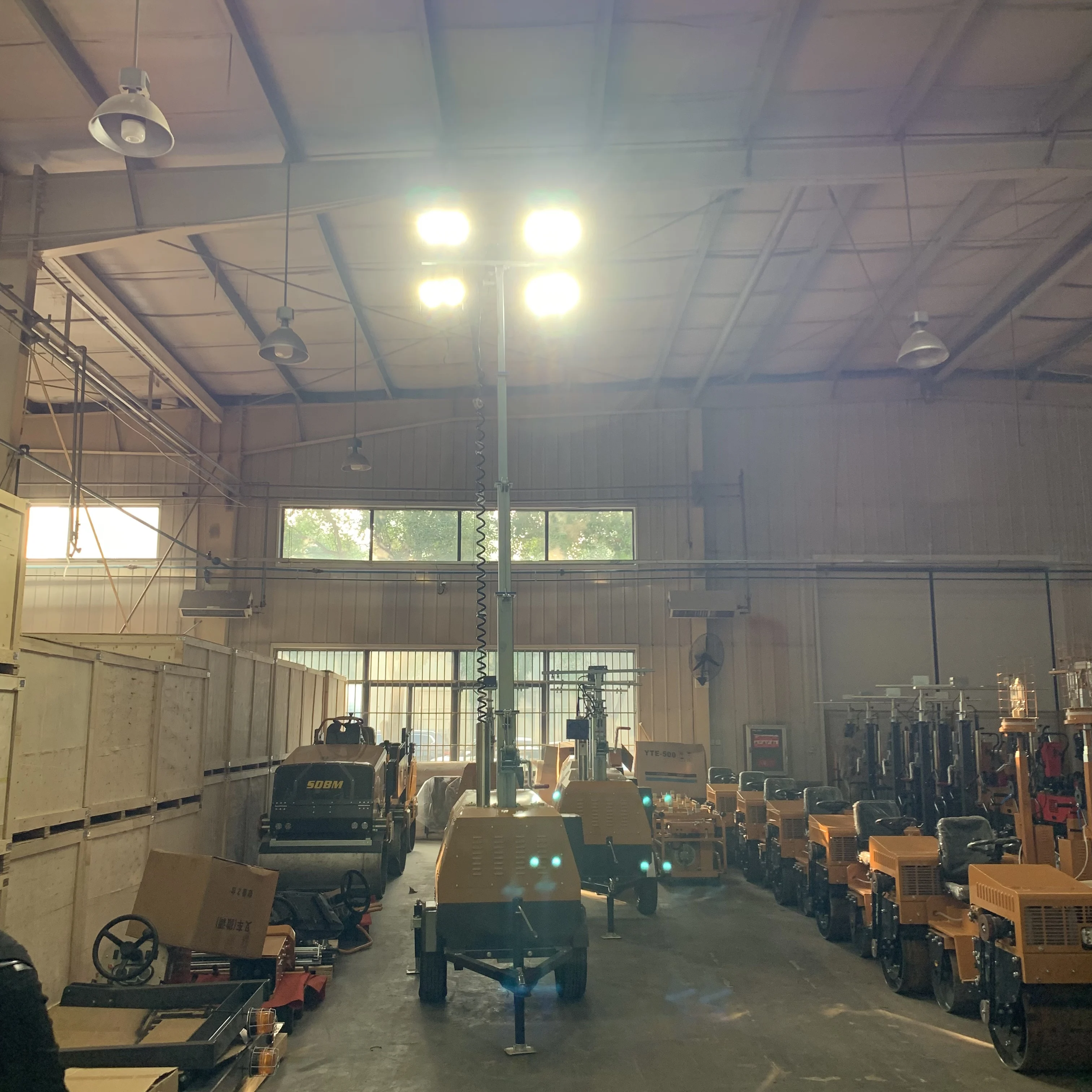 Outdoor Engineering LED Lighting Tower 5m-10m Diesel-Powered IP67 Waterproof 360 Beam Angle