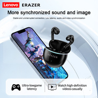 Lenovo ERAZER HT68 Wireless in Ear Headphone 300mAh Battery Bluetooth 5.4 Earphones with Environmental HD Call Noise Reduction