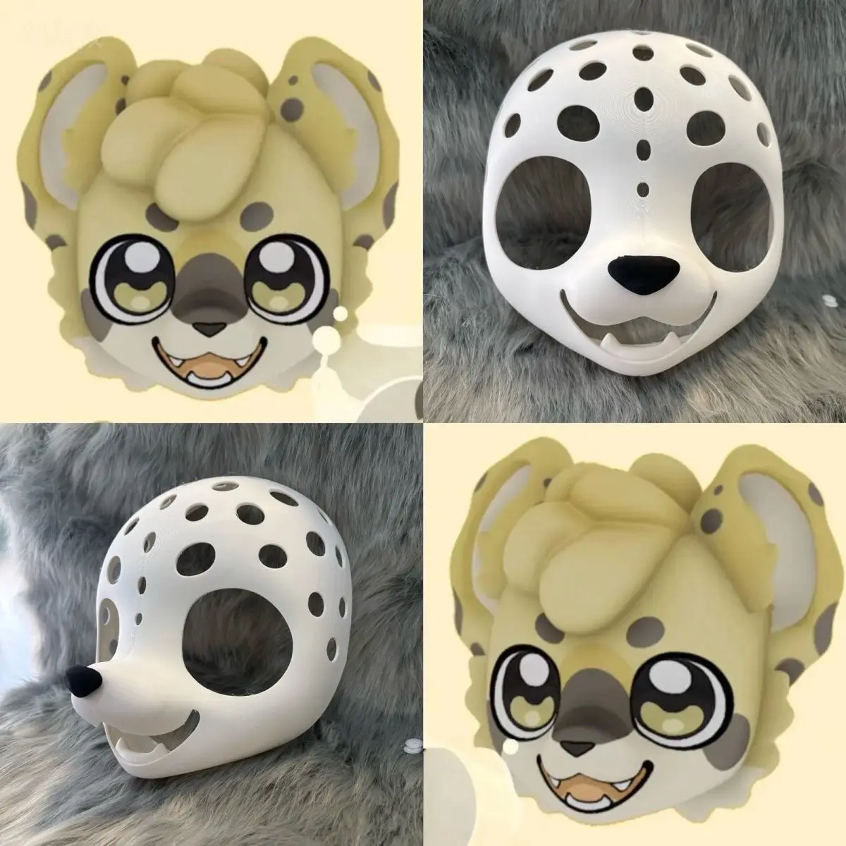 

Kemono Basic Mask 3D Printed Hair Kig Universal Cat Cute Dog Short Kiss Beast Set Skull Fury DIY Accessories