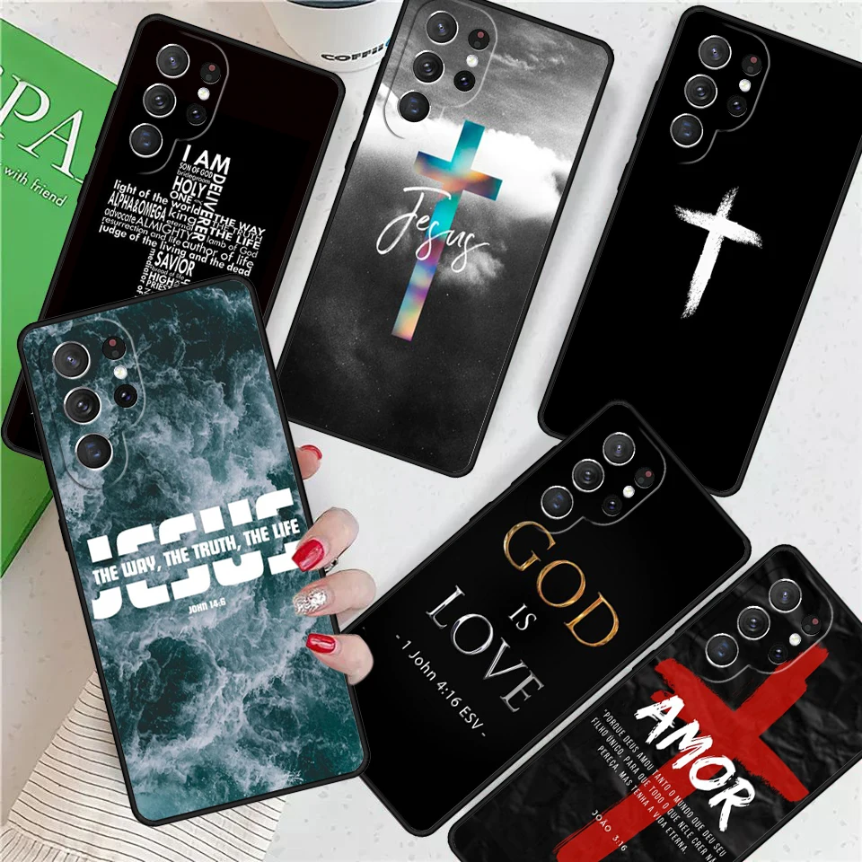 

Christianity Lord Prayer For Samsung Galaxy S24 Ultra S21 S22 S8 S9 S10E Note 10 20 Plus FE S23 Phone case Cover Coque