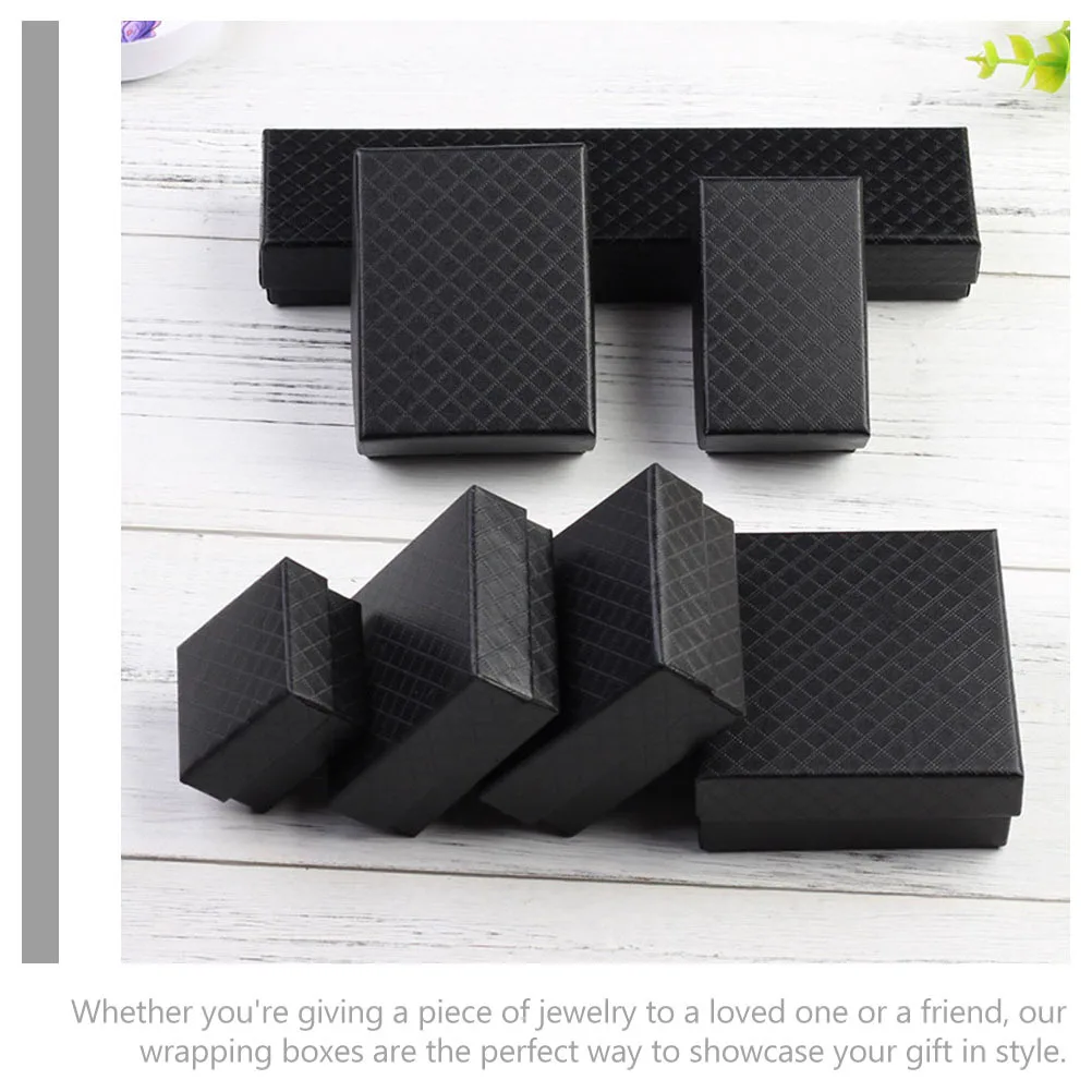 

6 шт., подарочные упаковочные коробки для ювелирных изделий, маленькое пустое предложение, коробка для колец, губка, вкладыш, контейнер для хранения ювелирных изделий, подарочная коробка для колец