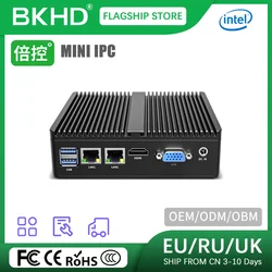 BKHD-Mini PC industriel IPC avec processeur Intel Celeron, N2810, N2840, N2940, J1900, 2 LAN, 2 COM, USB 3.0, OEM, facteur de rosée, 2024