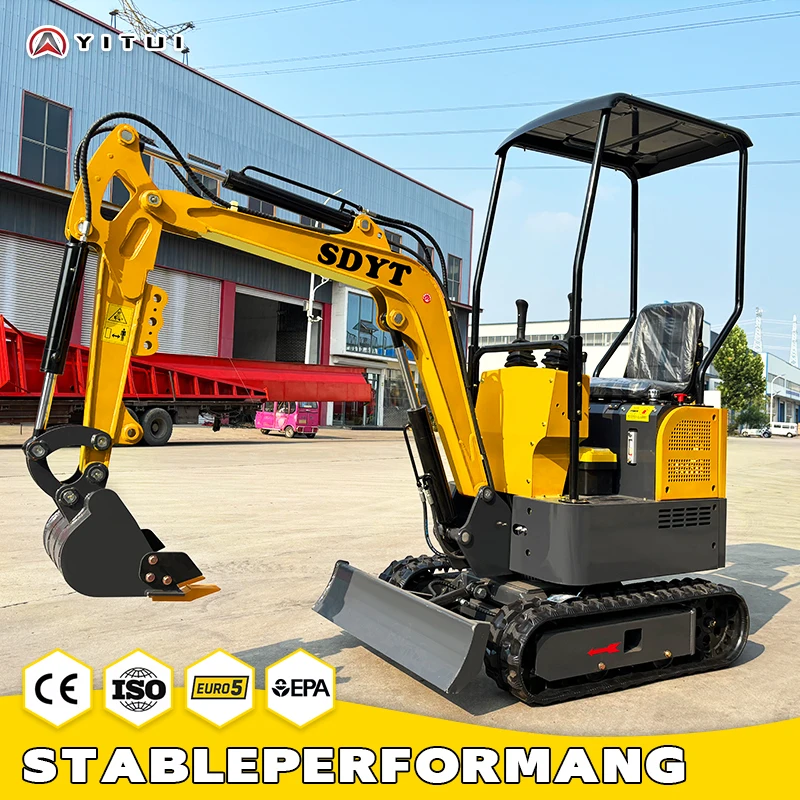 Gran oferta en Europa y América Mini excavadora 1,2 toneladas Epa/Euro 5 excavadora sobre orugas motor Kubota excavadora agrícola personalizada