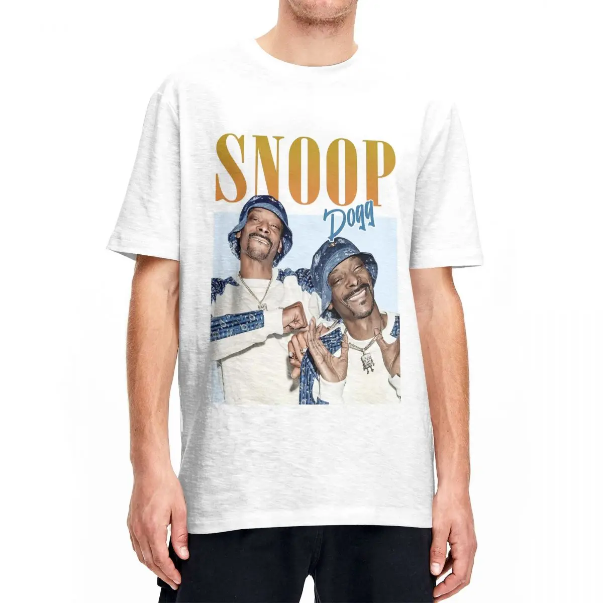 Hip Hop Snoop Dogg Vintage T-Shirt for Men Women Casual Pure Cotton Tees Crewneck Short Sleeve T Shirt Plus Size Tops