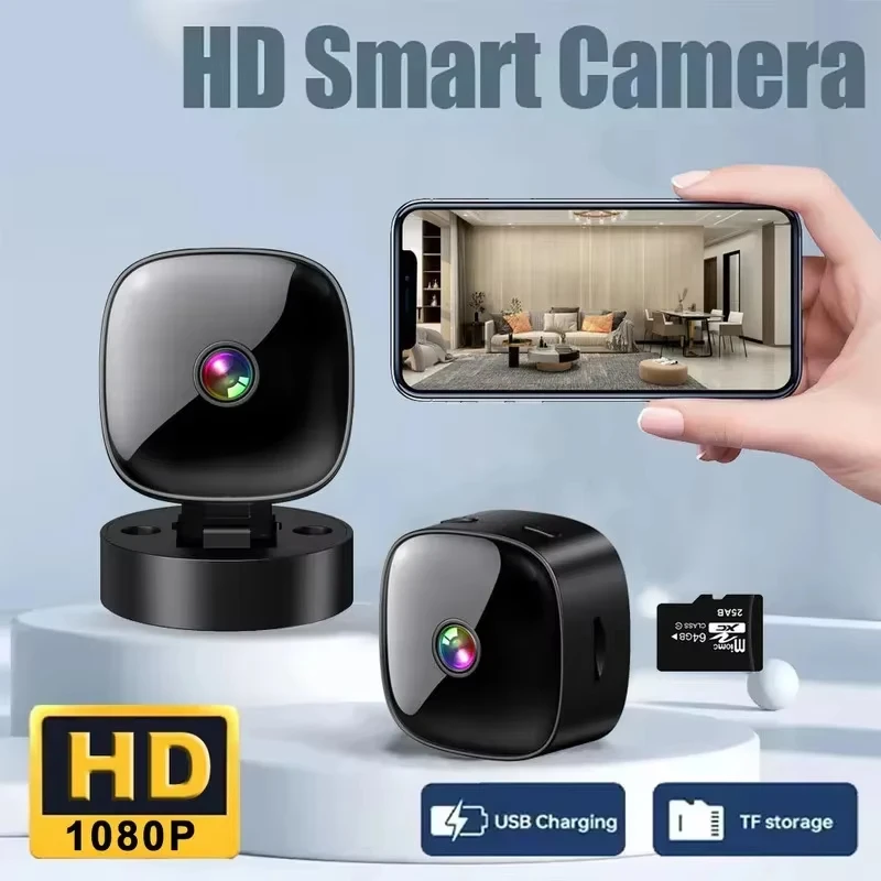 

Беспроводная мини-камера ночного видения 1080P с Wi-Fi для удаленного мониторинга и видеонаблюдения, умная камера 2026