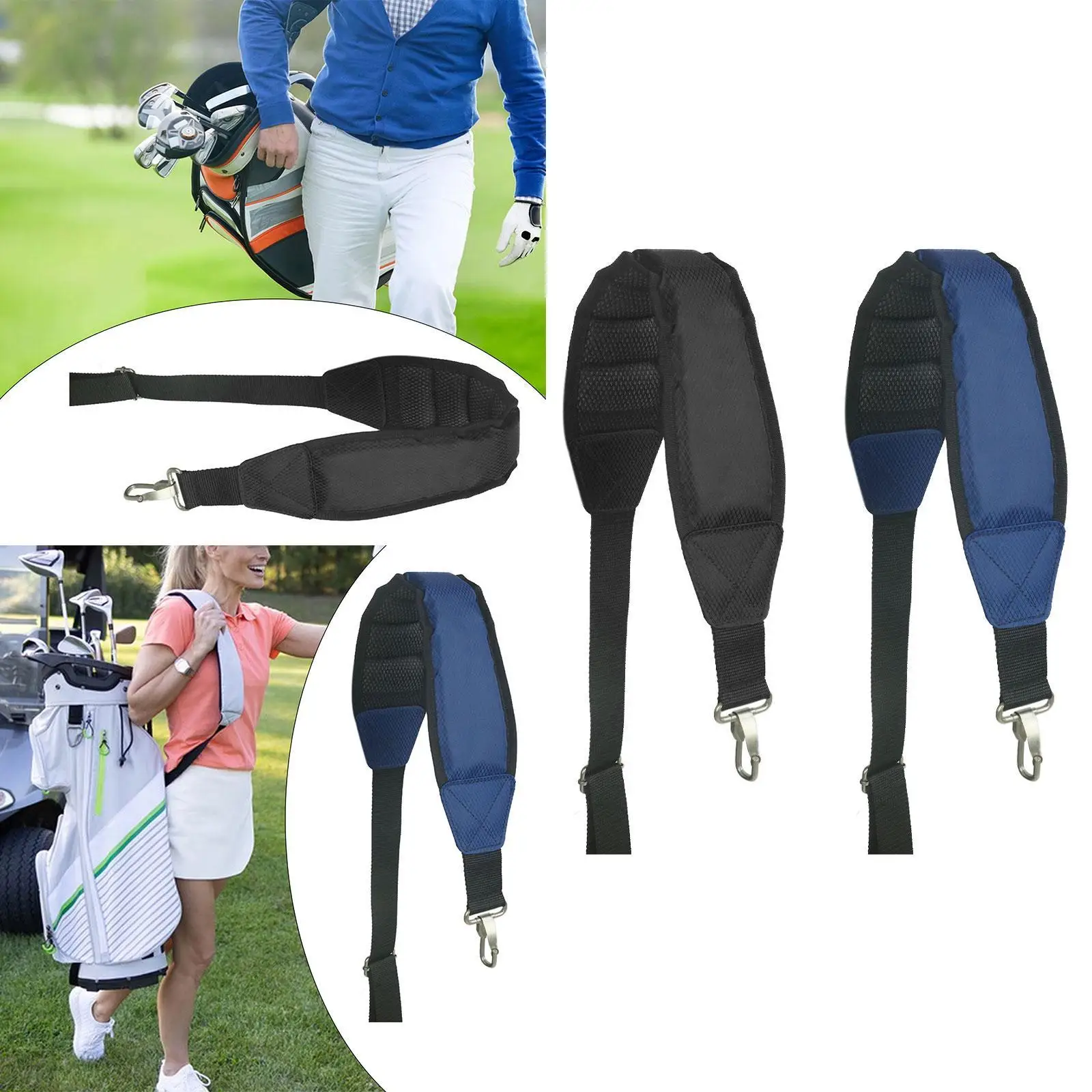 

Golf Bag Strap Replacement Soft Design with Hooks for Travel And Training
