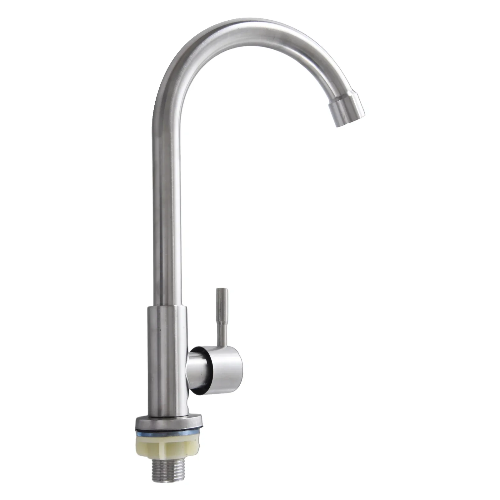 Kitchen Faucets Stainless Steels Water Tap Single Cold Free Rotation Deck Mounted Single Lever Bathroom Kitchen Sink Faucets