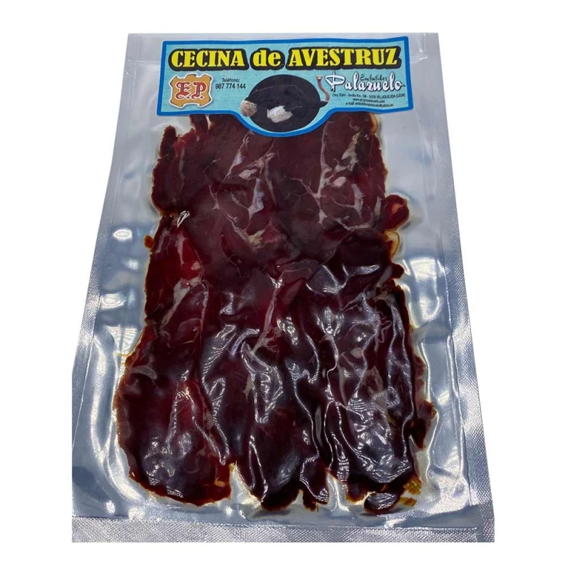 Pack de 2 loncheados de cecina de Avestruz de 100gr cada uno. Producto Gourmet tradicional