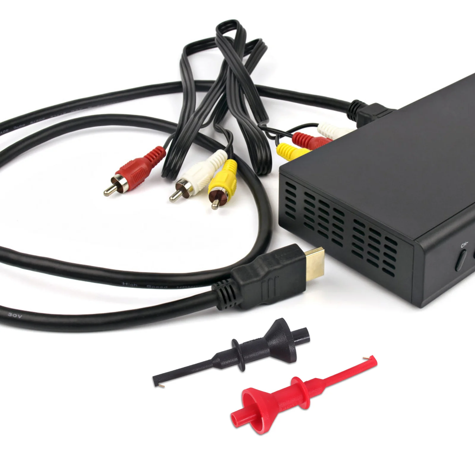 

2Pcs Multimeter Hook Style Test Clips 4Mm Threaded Retractable Probes Accurate Electrical Measurement Voltage Continuity Tester