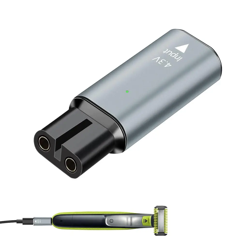 

4.3V Type-C Shaver Charger Adapter Converter Compatible with Philips One Blade QP2520 QP2620 QP2515 QP2510 Beard Trimmer
