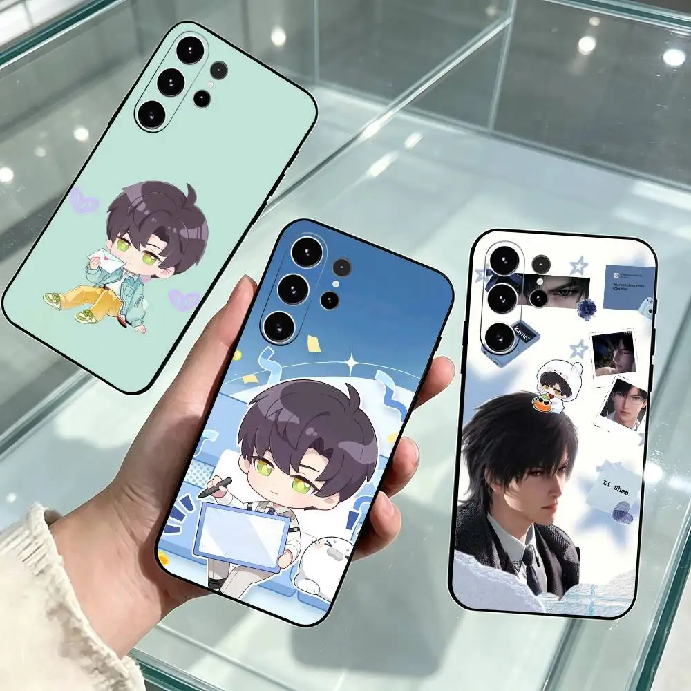 Love-E And Deepspace Zayne  Phone Case Black Silicone Soft For Samsung S26,S25,S24,S23,S22,S21,S30,Ultra,Plus,Fe,Lite