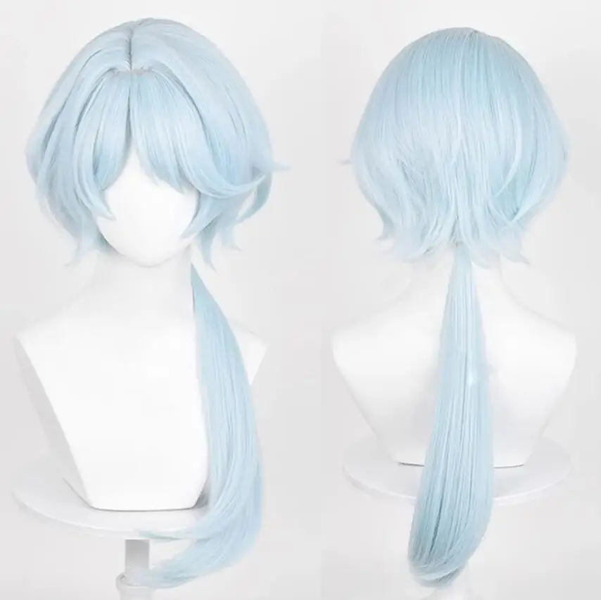 

Honkai Star Rail Misha Wig Synthetic Straight Long Blue Game Cosplay Hair Heat Resistant Wig for Party