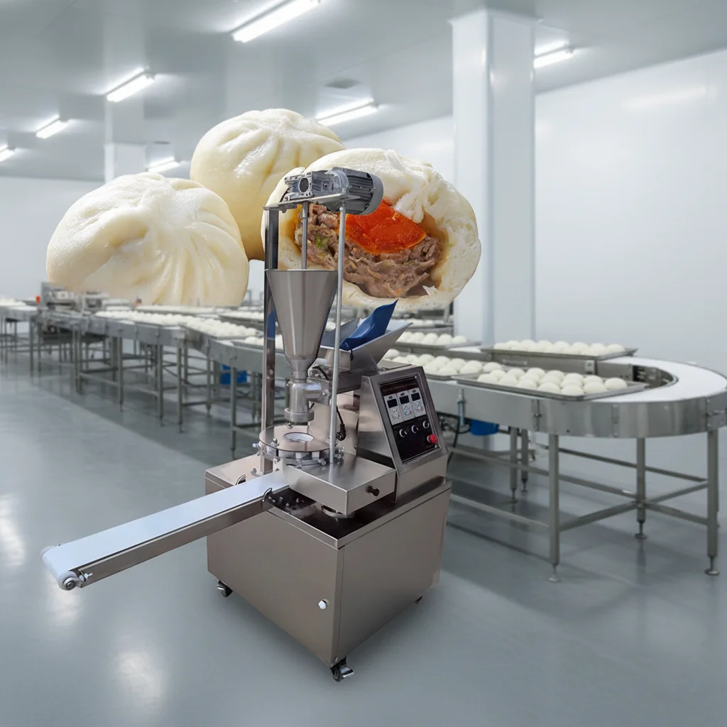 Electric Steamed Bun Baozi Momo Making Machine Automatic Single Hopper Pastry Maker for Nepal Malaysia and Red Bean Bun