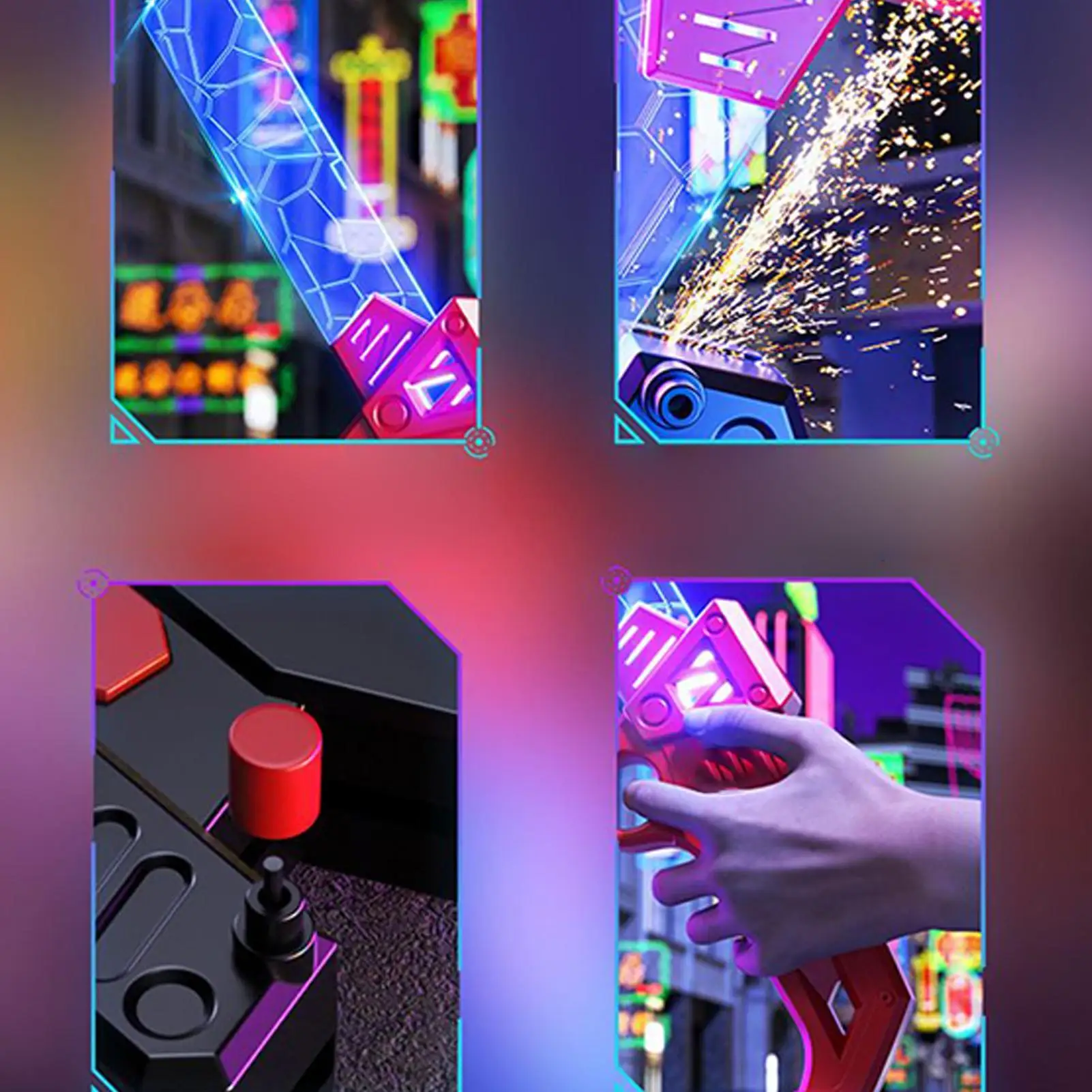 ดาบเลเซอร์ของเล่นเรืองแสงใหม่ ของเล่นเด็กผู้ชาย มีเอฟเฟกต์แสงสีสันสดใสเจ็ดสี อุปกรณ์เสริมสำหรับเล่นบทบาทสมมติ