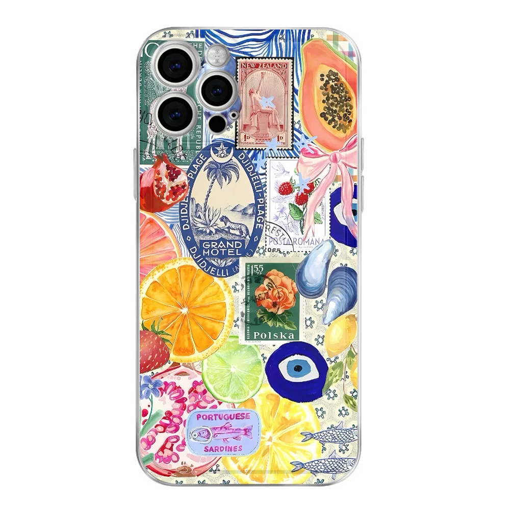 Чехол для телефона La Dolce Vita для iPhone 13, чехол для iPhone 11, 12, 14, 15, 16 Pro Max XS XR 7 8 Plus SE2022, силиконовый мягкий прозрачный чехол