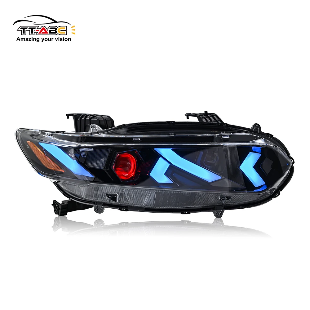 YG-A504-E لمصباح Honda Accord 4door 2018-2022 Exc. كشافات أمامية هجينة/LX/Touring Devil LED Headlight Star Racing Streamer