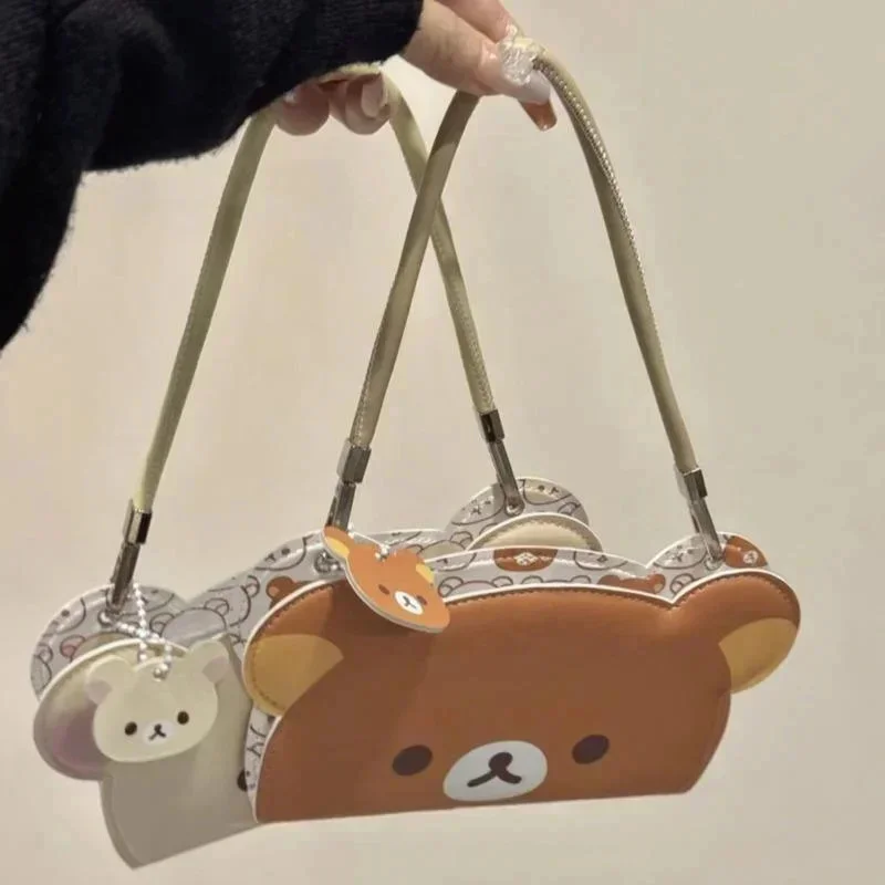 

Очаровательный чехол для телефона с медведем и ремешком на запястье — кожаный флип-чехол для iPhone 16/15/14/13, корейский стиль каваи