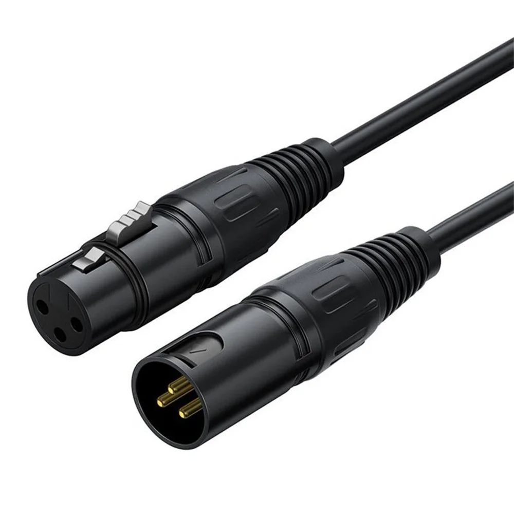 Музыкальный звук 3-контактный XLR штекерный/гнездовой микрофонный кабель Разъем аудиоразъем 3-контактный XLR паяный микрофон Аудиоразъем