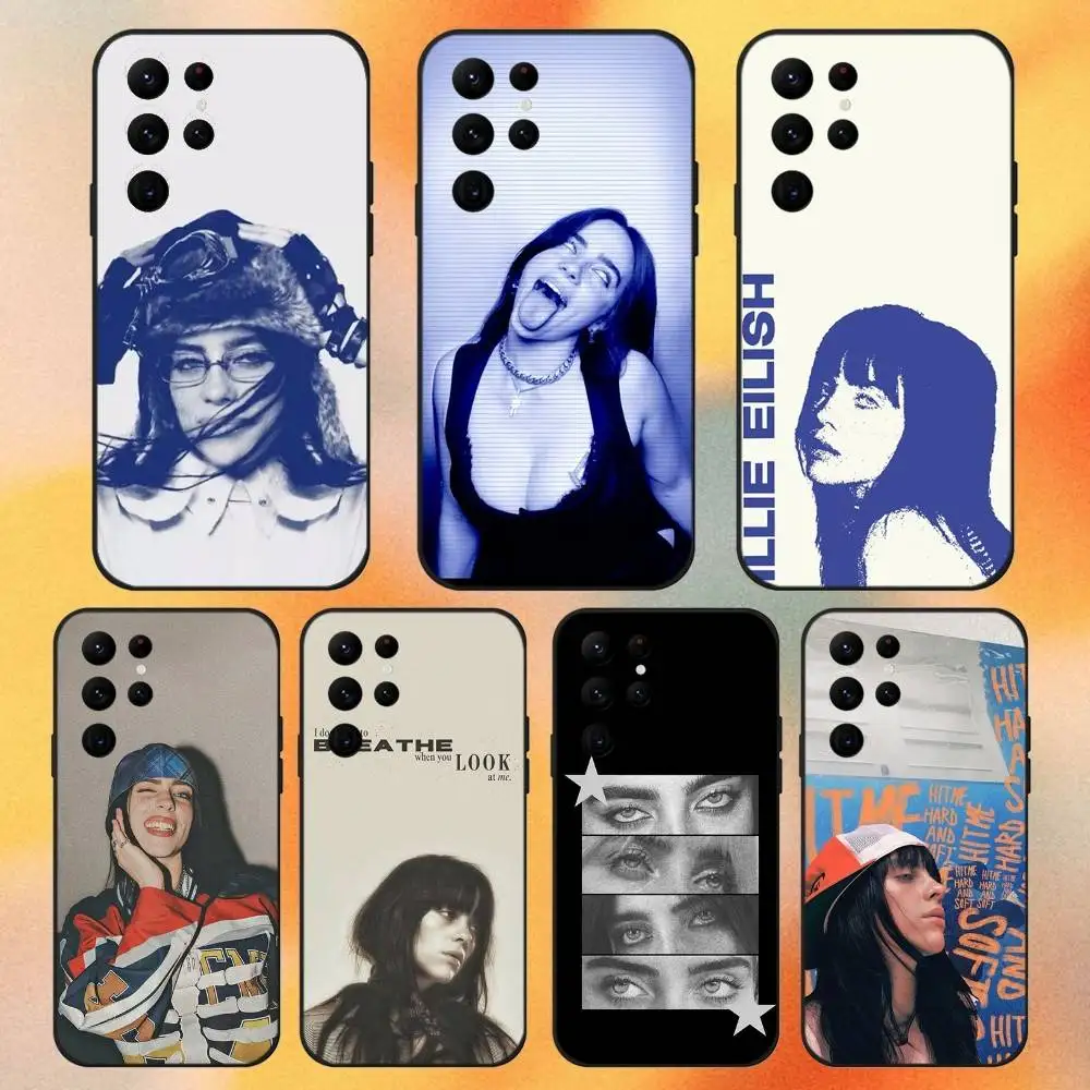 

B-BillieS Hit Me Hard And Soft Phone Case For Samsung S 25,24,23,22,30,21,10,9,Ultra,Plus,Lite,FE,4,5G Black Soft Case