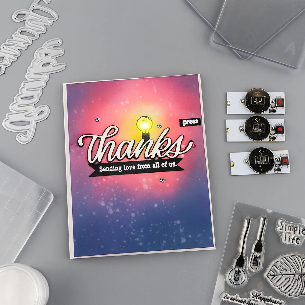 For Making Light-Up Cards Halo Lights & Easy Lights Self-Adhesive Light-Up Units with Warm White LEDs for DIY Scrapbooking Craft
