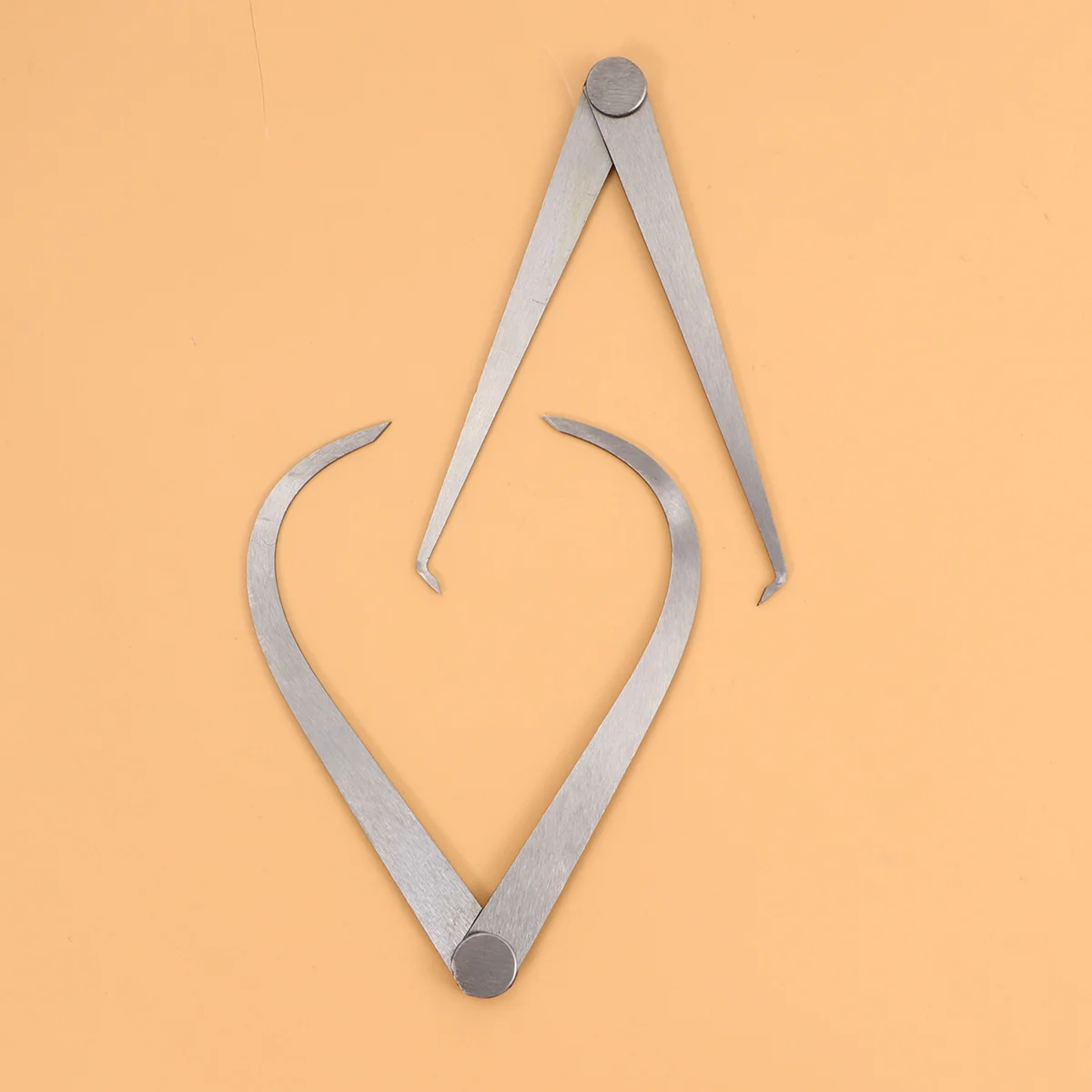 

2Pcs Caliper Measuring Tool Set 250mm Durable Distance Measuring Pliers Creative Precision Internal External
