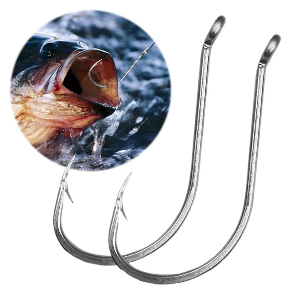 

80Pcs Barbed Circle Hook Stainless Steel Carp Fishhook Saltwater Fish Hooks Fishing Accessories