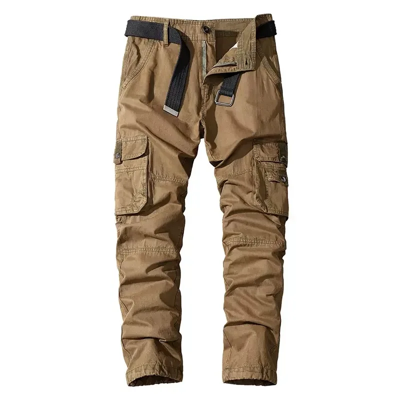 Autumn and Spring New Fashion Trend Cotton Multi-pocket Workwear Pants Men's Loose Sports Plus Size High Quality Pants 30-40