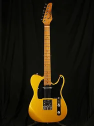 Censtar TL style Electric Guitar, Roasted Mahogany Body and Maple Neck,Bone Nut,Rounded End Stainless Steel Frets