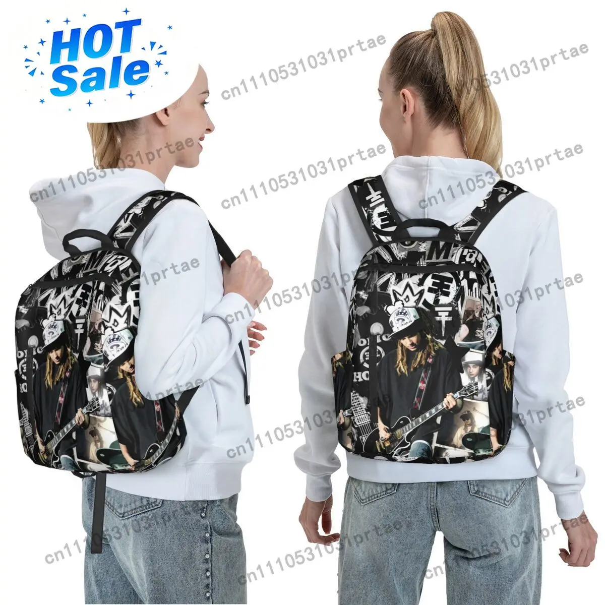 Tokio Hotel Tom Kaulitz Music Band Backpack Daypack Children BookBag School Bag Shoulder Bags for Men Women