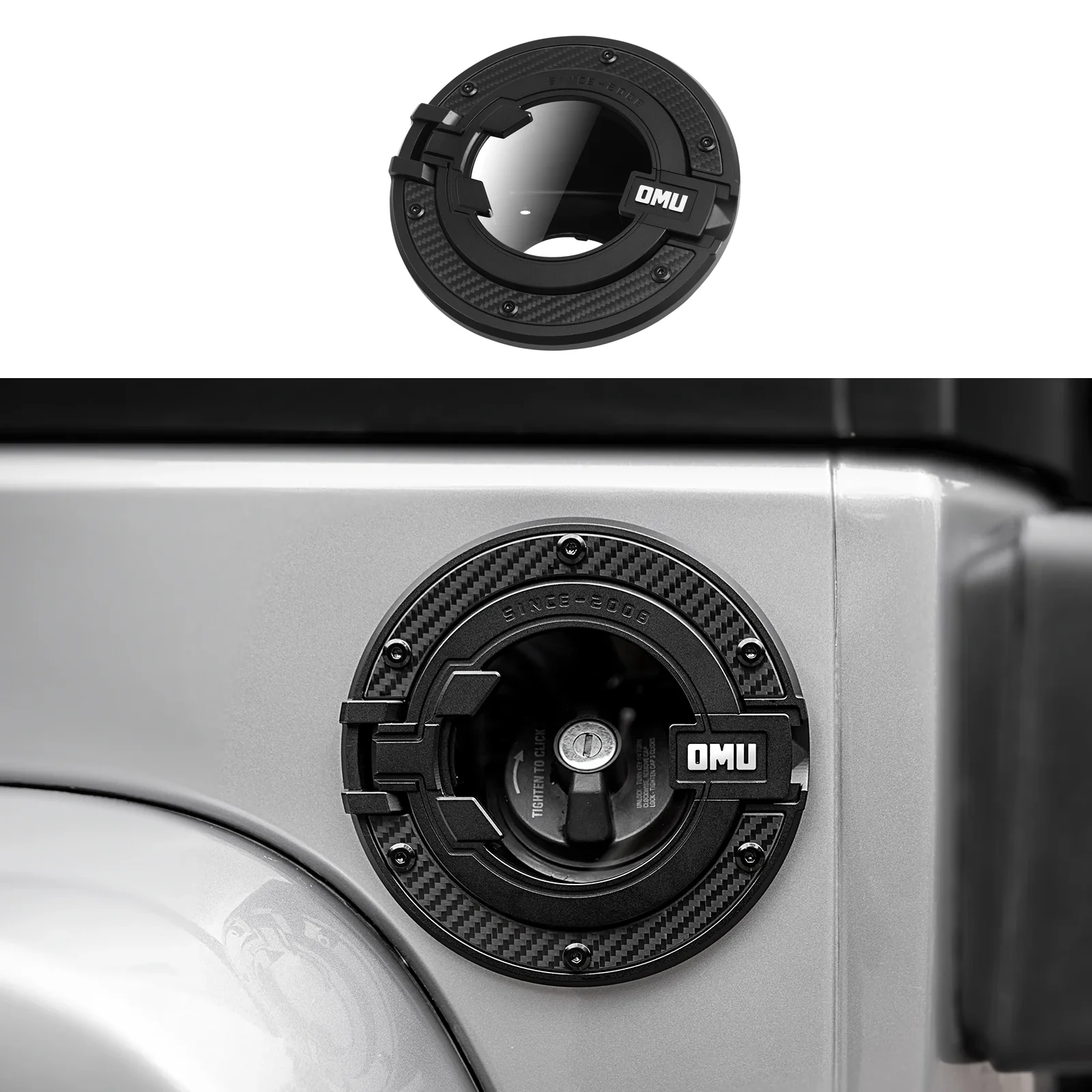 

Fuel Tank Cap Oil Cover Aluminum & Carbon Fiber Transparent Space Capsule Gas Tank Cover For Jeep Wrangler JK Gas Cover