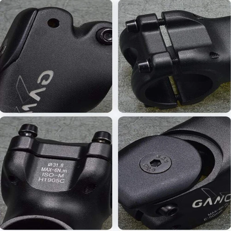 Quality GANOPPER 0 Degree MTB Bike Stem 31.8 Mountain Track Road Bike Alloy Handlebar Stem 50Mm Rise Up Bar Stem