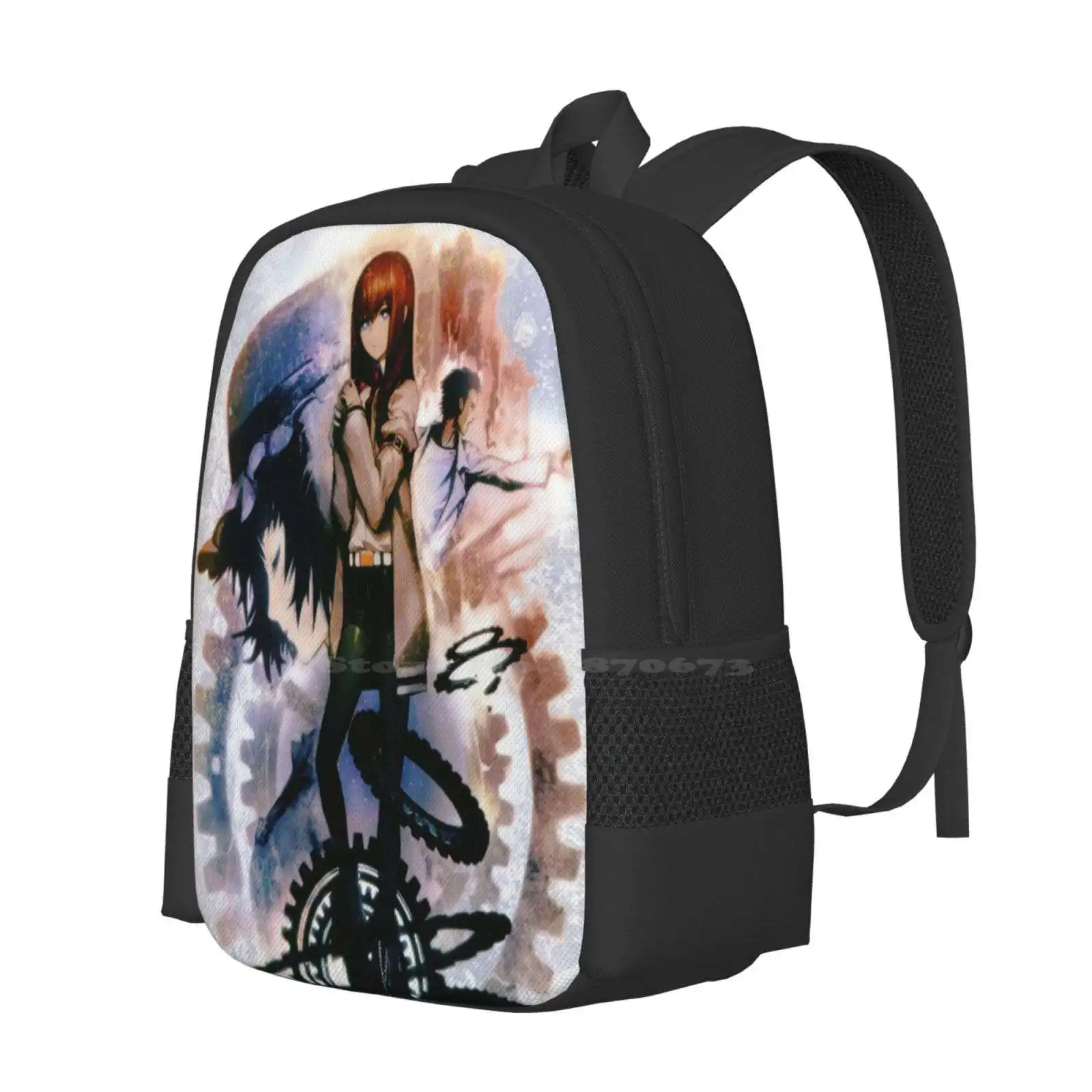 Steins ; Gate Bag Backpack For Men Women Girls Teenage Steinsgate Steins Gate El Psy Kongroo Kurisutina Okabe Hooyn Kioma