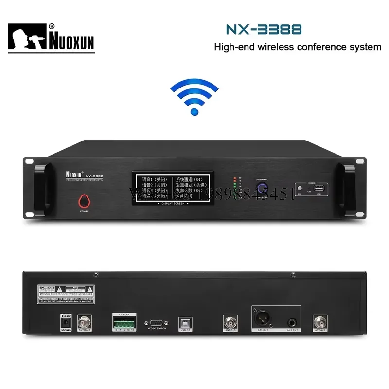 WMWMNU Digital Wireless Conference Microphone System 128 Table President Delegate Radio Audio Gooseneck Mics