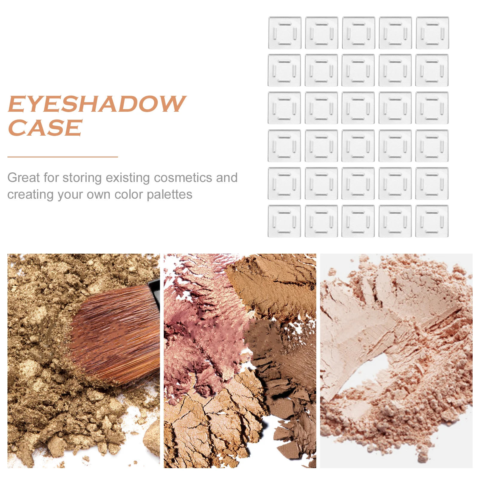 

30Pcs Aluminum Eyeshadow Case Premium No Odor Material DIY Makeup Organizer Container Practical Portable Daily Use Gift