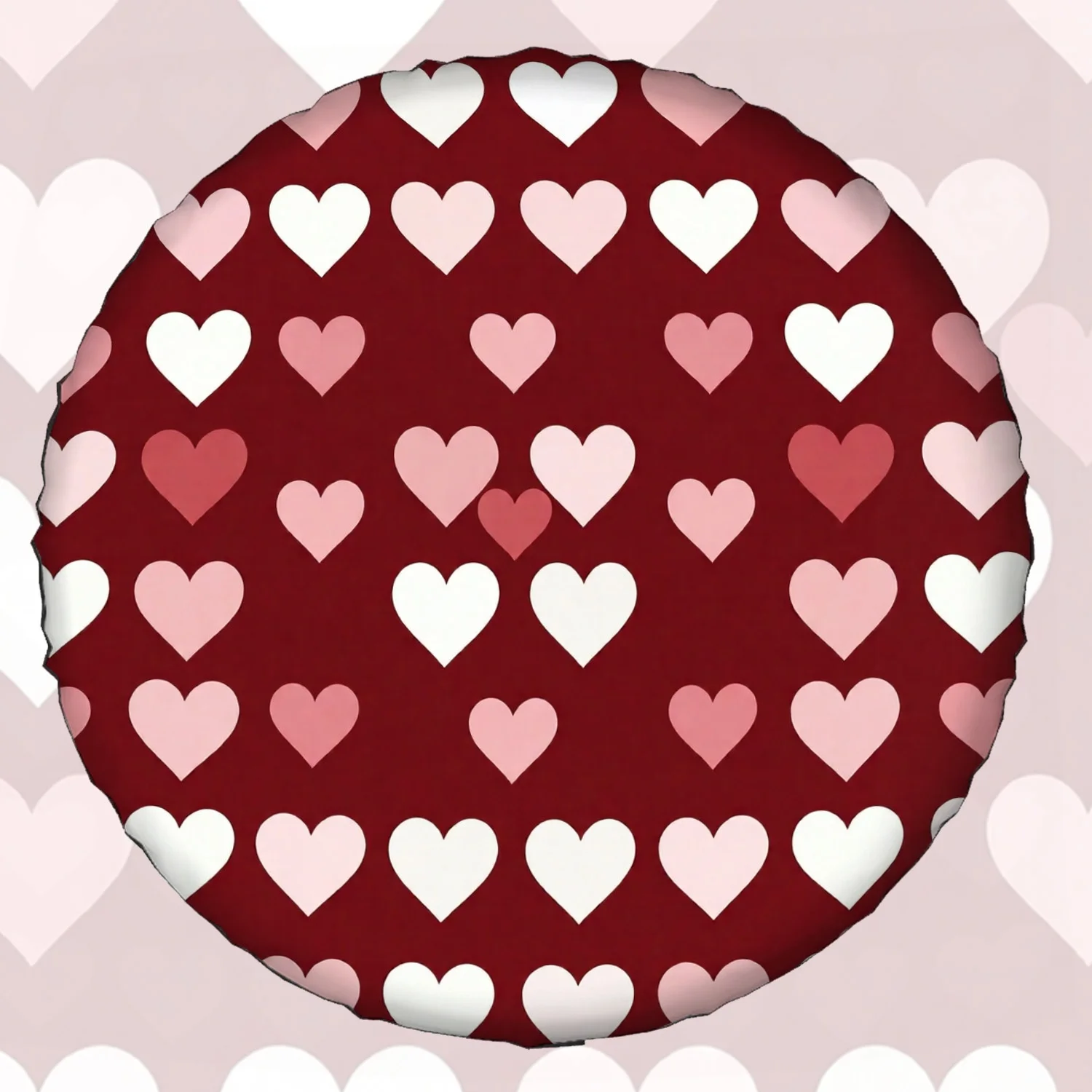 1pc Spare Tire Cover Alternating White Pink Heart Grid Pattern Weatherproof Dustproof Wheel Protectors Universal Wheel Covers Fi